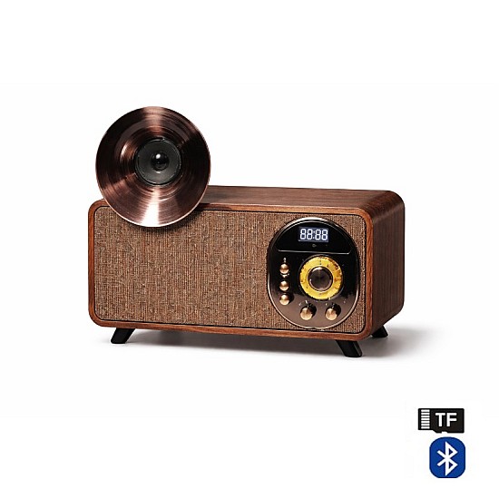 δυνατό στερεοφωνικό ηχείο Bluetooth Vintage