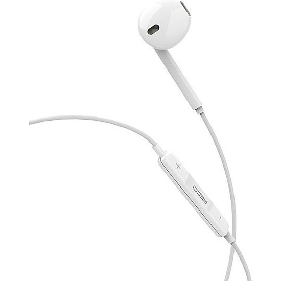 Recci Rep-l07 In-ear Handsfree Ακουστικά με Βύσμα 3.5mm Λευκό Ενσύρματα handsfree ακουστικά