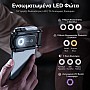 Apexel APL-MS300 PhoneMicro 5 Φακός Μικροσκόπιο 300x για Smartphone με LED/UV Light & CPL Μαύρο
