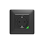 MOES WK-Y-EU-WH-MS Smart WiFi Χωνευτή Πρίζα Τοίχου (16Α) Μαύρη