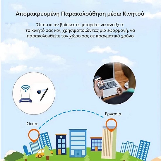 S-Talk Ν-03 Στυλό Κρυφή Κάμερα FHD Live Εικόνα Μέσω Ίντερνετ με Μπαταρία (Ανιχν. Κίνησης/Android/iOS) φορητή κάμερα με live video