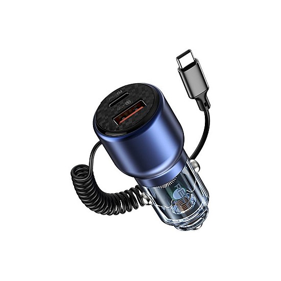 Recci RCC-N22 Ταχυφορτιστής Αυτοκινήτου 110W με PD 4.5 / Dual USB 