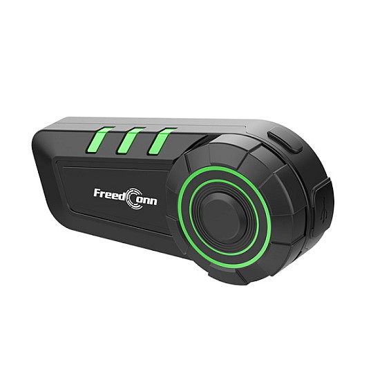 FreedConn KY Bluetooth 5.0 Headset για Κράνος Μηχανής (Ακουστικά/Μικρόφωνο/Noise Cancelling/Αδιάβροχο IP65/Type-C) (Πράσινο)