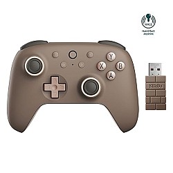 8BitDo Ultimate 2C Wireless Controller για Windows/Android (2.4Ghz/Bluetooth/Hall Effect Μοχλοί/Δόνηση Rumble) Brownie