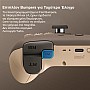 8BitDo Ultimate 2C Wireless Controller για Windows/Android (2.4Ghz/Bluetooth/Hall Effect Μοχλοί/Δόνηση Rumble) Brownie