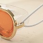 Lumare Premium Γυαλιά Κολύμβησης με Amber Φακούς και Χρυσό Σκελετό