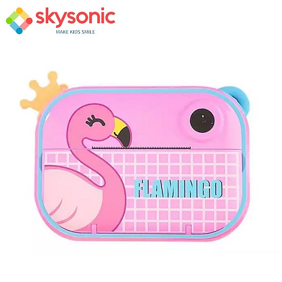Skysonic Instant Kids Camera με θερμικό εκτυπωτή και εφαρμογή WiFi (Ροζ Φλαμίνγκο) Skysonic Instant Kids Camera με θερμικό εκτυπωτή και εφαρμογή WiFi (Ροζ Φλαμίνγκο)