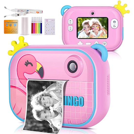 Skysonic Instant Kids Camera με θερμικό εκτυπωτή και εφαρμογή WiFi (Ροζ Φλαμίνγκο) Skysonic Instant Kids Camera με θερμικό εκτυπωτή και εφαρμογή WiFi (Ροζ Φλαμίνγκο)