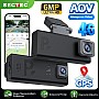 Sectec CC10 Διπλή 4G Κάμερα Ασφαλείας Αυτοκινήτου με GPS, Dual Radar, Live Video & 24/7 Parking Mode (6MP/IP65)