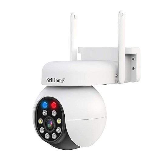 Sricam Srihome SH052B 5MP Wifi/IP Camera (Αμφίδρομη Επικοινωνία/Σειρήνα & Φωτεινός Συναγερμός/Νυχτερινή Λήψη Υπέρυθρη & Full Color/SD)(1920p) Κάμερα Ασφαλείας με συναγερμό