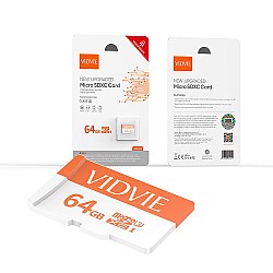 VIDVIE SD2502 Micro SDHC 64GB Class U3 Κάρτα Μνήμης mSD 100R/50W