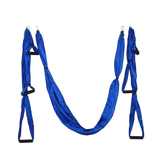 Kepeak Aerial Swing Anti-Gravity Silk Αιώρα με λαβές Yoga και Pilates (Royal Blue)