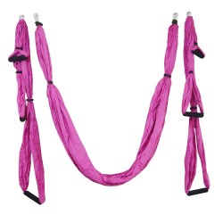 Kepeak Aerial Swing Anti-Gravity Silk Αιώρα με λαβές Yoga και Pilates (Pink)