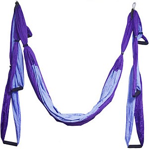 Kepeak Aerial Swing Anti-Gravity Silk Αιώρα με λαβές Yoga και Pilates (Violet and Light Purple)