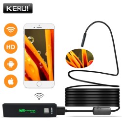 Kerui Αδιάβροχη ενδοσκοπική κάμερα με Wifi 2m για Android και iOS 992023 (Μαλακό καλώδιο)