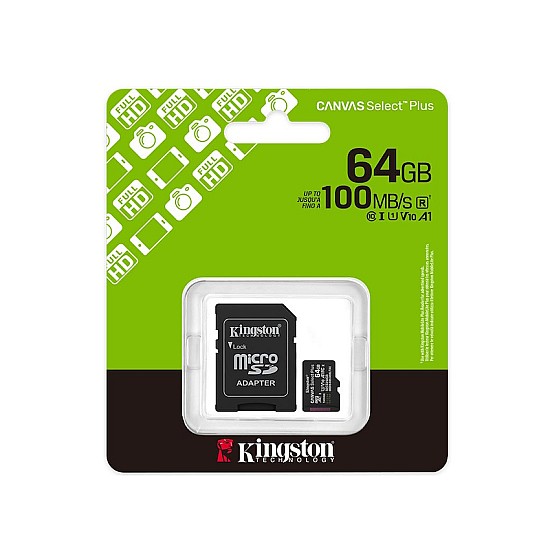 Kingston Canvas Select microSDXC Speed Class 10 SDCS/64GB Kingston Canvas Select microSDXC Speed Class 10 SDCS/64GB
