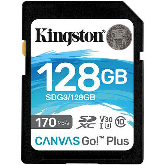 Kingston Canvas Go Plus SDXC 128GB Class 10 U3 V30 UHS-I Kingston Canvas Go Plus SDXC 128GB Class 10 U3 V30 UHS-I