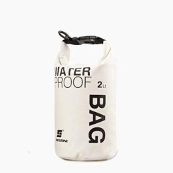 Luckstone Στεγανός Σάκος Ώμου με Χωρητικότητα 2 Λίτρων Waterproof Dry Bag Λευκός