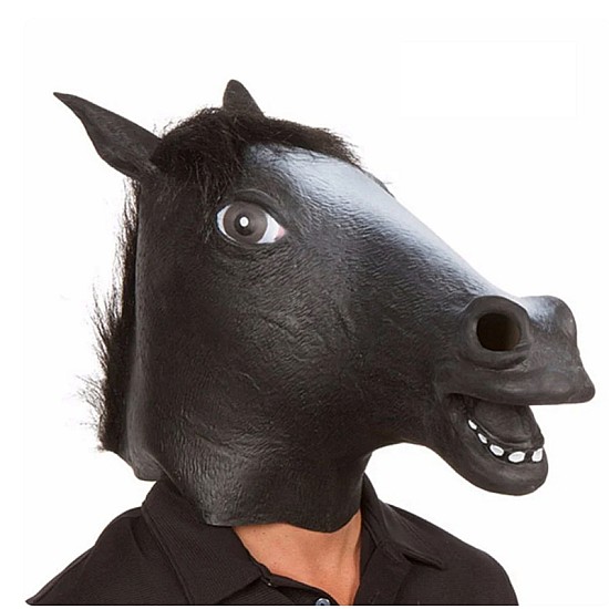 Μάσκα Λάτεξ Άλογο Μαύρο 96652