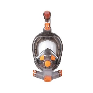 Thenice Μάσκα Θαλάσσης Full Face με Αναπνευστήρα Dry Snorkel (Anti-Fog/Ρυθμιζόμενος Ιμάντας) - S/M Orange