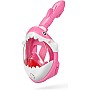 Thenice KF-3  Παιδική Μάσκα Θαλάσσης Καρχαριάκι (Baby Shark) Full Face Snorkel Mask (XS/S) (Ροζ) 