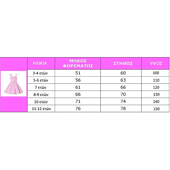 Παιδική Στολή Pink Barbie (Alice Party 12131)