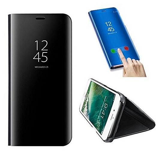 OEM Clear View Book Διαφανές Μαύρο (Xiaomi Redmi 6)