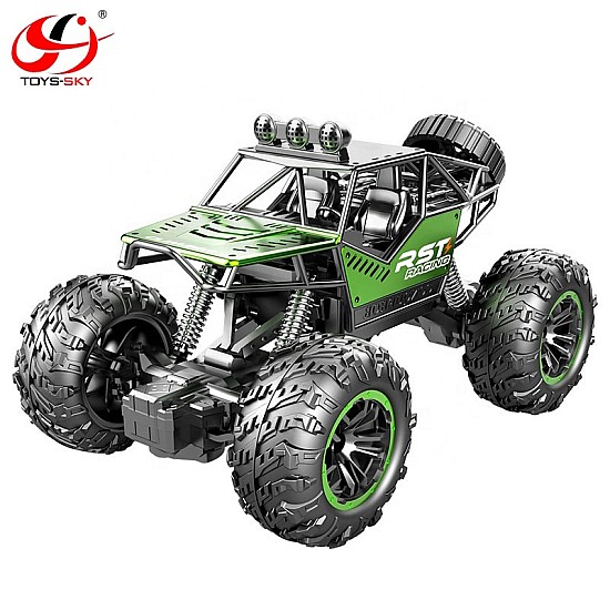 ToySky Rover R/C Τηλεκατευθυνόμενο Off-Road Stunt Αυτοκίνητο Αναρρίχησης 1:18 (4WD/Αντικραδασμικό/LED) Πράσινο Μίνι τηλεκατευθυνόμενο τζιπάκι