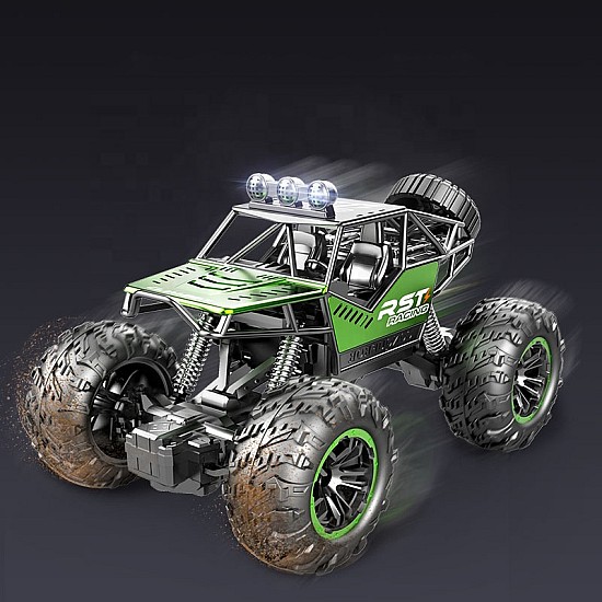 ToySky Rover R/C Τηλεκατευθυνόμενο Off-Road Stunt Αυτοκίνητο Αναρρίχησης 1:18 (4WD/Αντικραδασμικό/LED) Πράσινο Μίνι τηλεκατευθυνόμενο τζιπάκι
