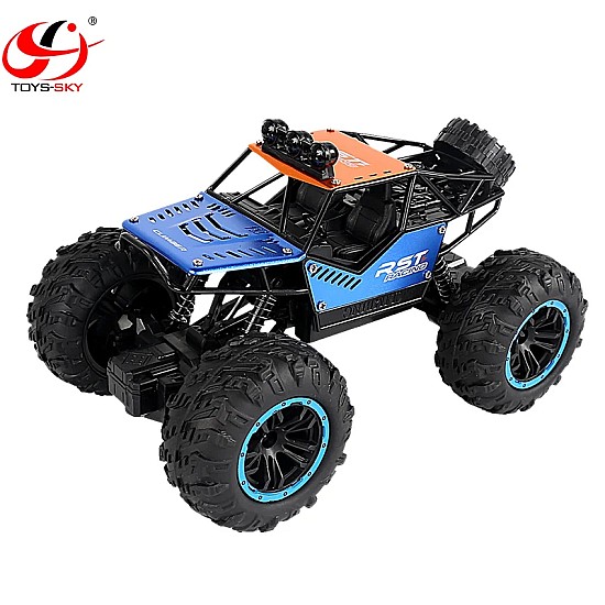 ToySky Rover R/C Τηλεκατευθυνόμενο Off-Road Stunt Αυτοκίνητο Αναρρίχησης 1:18 (4WD/Αντικραδασμικό/LED) Μπλε Μίνι τηλεκατευθυνόμενο τζιπάκι