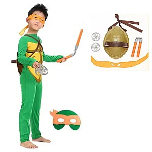 Παιδική Στολή Ninja Turtle Michelangelo Χελωνονιντζάκι Πορτοκαλί Alice Party 72137