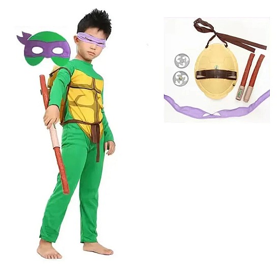 Παιδική Στολή Ninja Turtle Donatello Χελωνονιντζάκι Μωβ Alice Party 72138 Παιδική Στολή Ninja Turtle