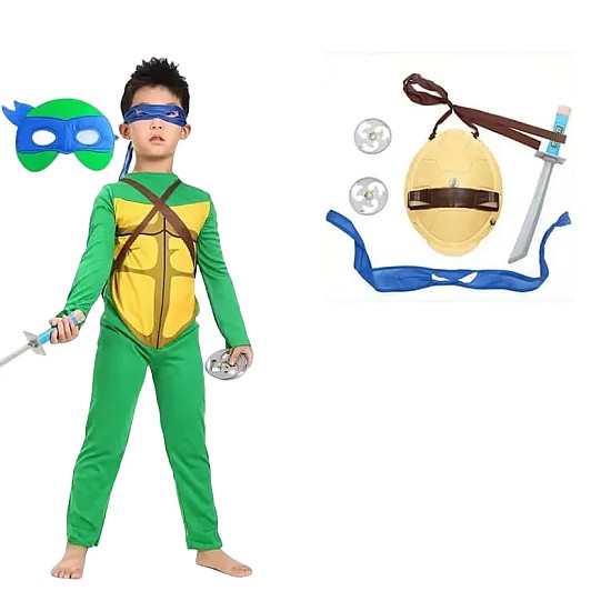 Παιδική Στολή Ninja Turtle Leonardo Χελωνονιντζάκι Μπλε Alice Party 72135 στολή χελωνονιντζάκι