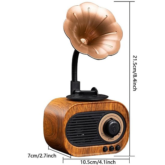 Old Street Audio AS70 Old-school Bluetooth Ηχείο Ξύλινο (5W/Μπαταρία 1200mAh/Bluetooth 5.4/FM Radio/USB/TF/AUX/TWS) Old-school Bluetooth Ηχείο