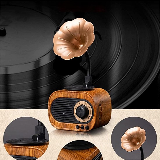 Old Street Audio AS70 Old-school Bluetooth Ηχείο Ξύλινο (5W/Μπαταρία 1200mAh/Bluetooth 5.4/FM Radio/USB/TF/AUX/TWS) Old-school Bluetooth Ηχείο