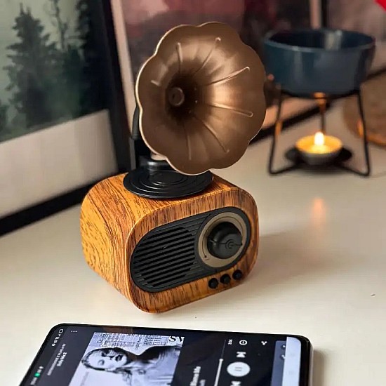 Old Street Audio AS70 Old-school Bluetooth Ηχείο Ξύλινο (5W/Μπαταρία 1200mAh/Bluetooth 5.4/FM Radio/USB/TF/AUX/TWS) Old-school Bluetooth Ηχείο