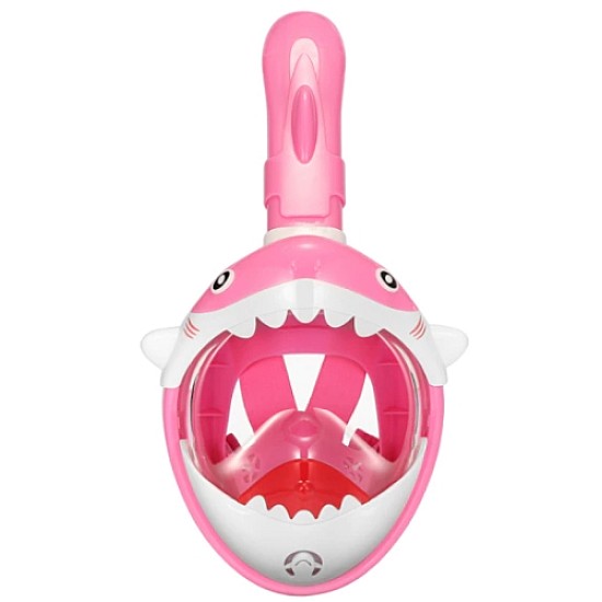 Thenice KF-3  Παιδική Μάσκα Θαλάσσης Καρχαριάκι (Baby Shark) Full Face Snorkel Mask (XS/S) (Ροζ) 