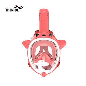 Thenice KF-5 Παιδική Μάσκα Θαλάσσης Φαλαινάκι με Νεροπίστολο Full Face Snorkel Mask (XS) Orange