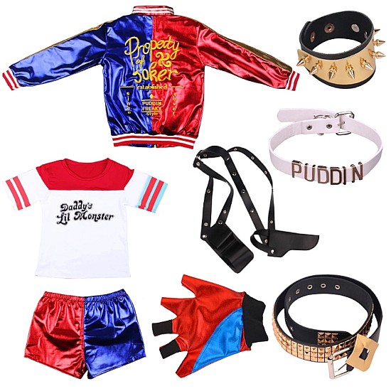 Παιδική Στολή Harley Quinn Απόκριες/Halloween/Cosplay Alice Party 29991