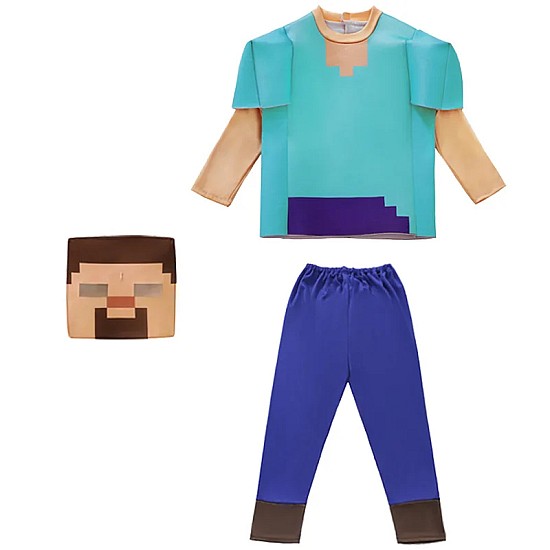 Παιδική Στολή Minecraft Steve 130cm – Alice Party 57323 Παιδική στολή Minecraft