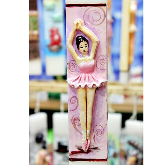 Πασχαλινή λαμπάδα μπαλαρίνα ροζ