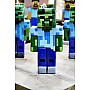 Πασχαλινή λαμπάδα Minecraft 3D μπλε-πράσινο 21X10X4 003126