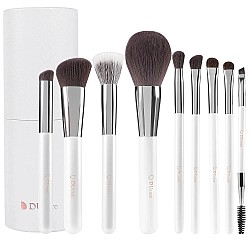 DUcare DU-901 Pure White Σετ Πινέλων Προσώπου & Ματιών με Θήκη Αποθήκευσης Πινέλα Μακιγιάζ