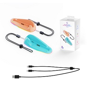 JYS Ποντίκι Gaming RGB για Nintendo Switch 2 με Φόρτιση Χειριστηρίων (Joy-Con) JYS-NS2320 (Blue-Orange)