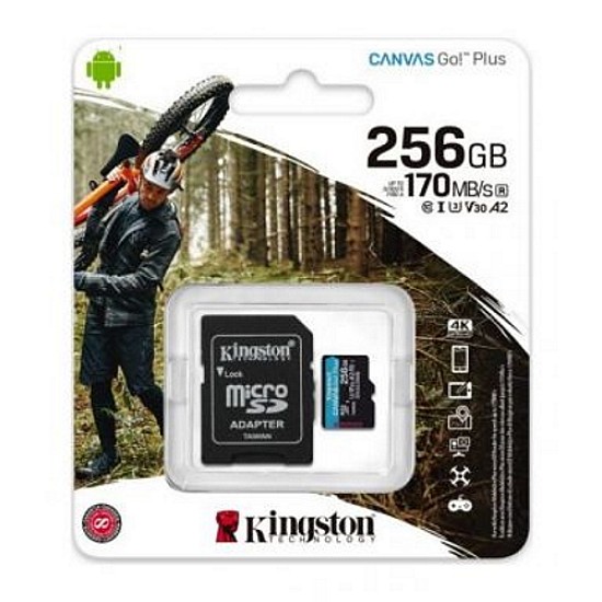 Kingston Canvas Go! Plus microSDXC SDCG3/256GB U3 V30 A2