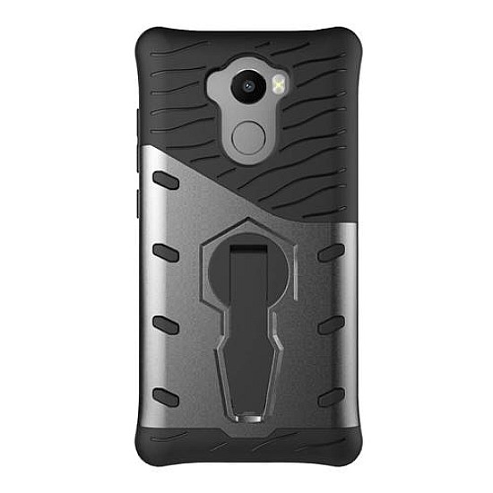 OEM Backcover Περιστρεφόμενη Θήκη Stand Armour για Xiaomi Redmi 4/4 Pro - Μαύρη