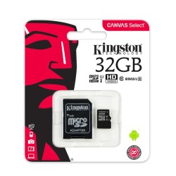 Micro SD Class 10 Kingston 32GB+Adapter SDC10 Canvas Select