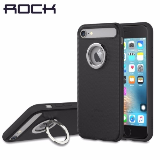 Θήκη Backcase για iPhone 7 - Rock M2 Ring Holder - Μαύρη