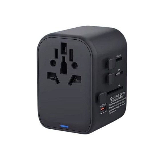 RRtravel HHT906 PD65W Αντάπτορας Πρίζας από Universal σε Universal με 5 Θύρες (2xUSB / 3xType-C/) USA EU UK AU US (Black) RRtravel HHT906 PD65W Αντάπτορας Πρίζας από Universal σε Universal με 5 Θύρες (2xUSB / 3xType-C/) USA EU UK AU US (Black)