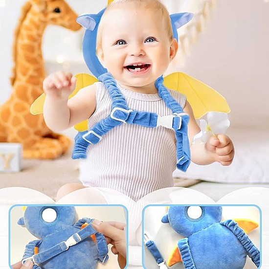 Giggles and Co. Προστατευτικό Μαξιλάρι Κεφαλιού Μωρού "Blue Dragon" (5 έως 48 μηνών) Προστατευτικό κεφαλής μωρού